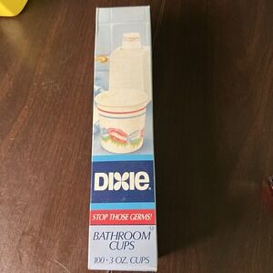 Vintage 1993 Dixie Bathroom Cups 100 - 3OZ Cups LILY PADS Design NOS Sealed Box‎